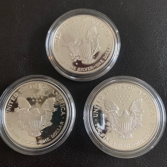 Silver American Eagle One Ounce Proof Bullion Coin,1994,1995,1997 - Picture 3 of 8